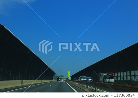 Landscape with a highway 137360054