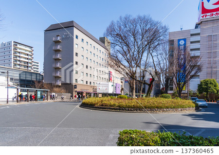 東京城市景觀:武藏堺站南口環島 東京城市景觀:武藏堺站南口環島 137360465