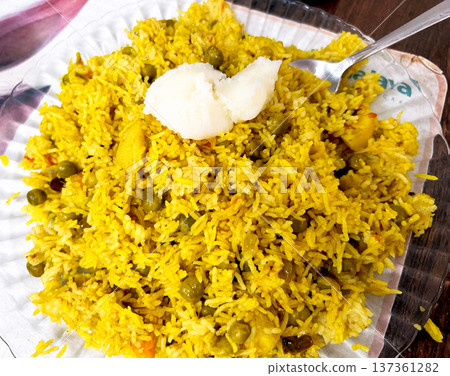 Homemade Indian Vegetable Pulao with Basmati Rice Homemade Indian Vegetable Pulao with Basmati Rice 137361282