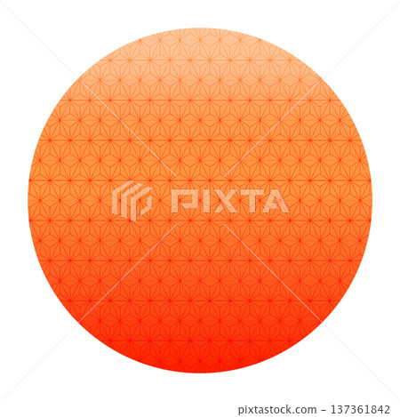 Orange round hemp leaf pattern gradient frame Orange round hemp leaf pattern gradient frame 137361842