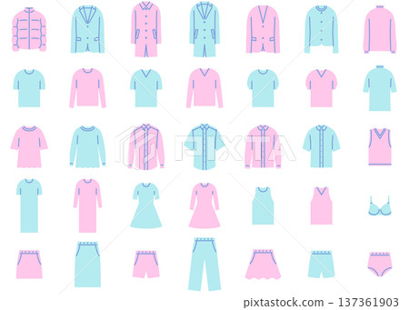 服裝圖示插圖集 2 137361903
