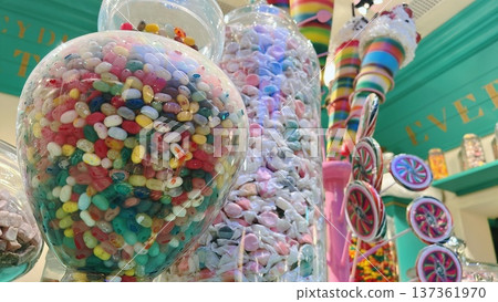 A colorful and cute candy shop 137361970