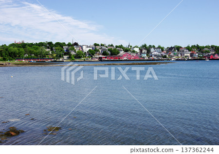 View of the waterfront in Old Lunenburg, Canada 137362244
