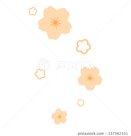 Orange pop cherry blossom illustration Orange pop cherry blossom illustration 137362331