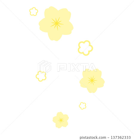 黃色櫻花插圖 黃色櫻花插圖 137362333