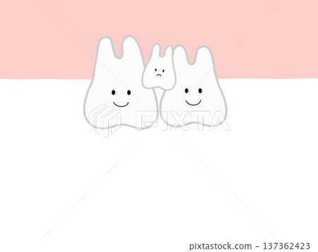 Illustration of teeth showing misalignment Illustration of teeth showing misalignment 137362423