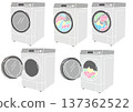 Five types of diagonal drum washing machines - Prints 137362522