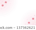 Cherry blossom petal frame illustration_white Cherry blossom petal frame illustration_white 137362621