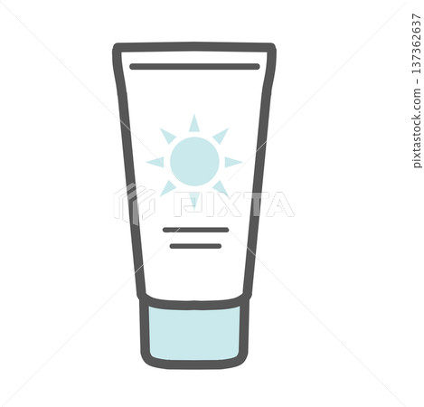 Illustration of sunscreen (tube) (UV protection/UV care goods) 137362637