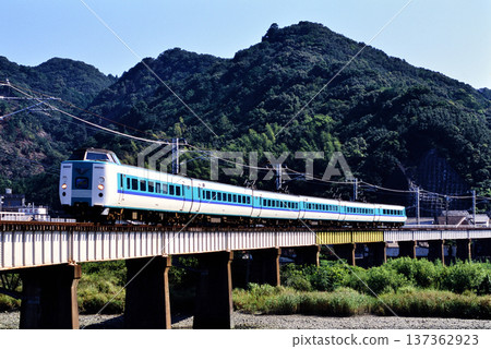 2007: 6-car 381 series Super Kuroshio express train running on the Kisei Main Line 2007: 6-car 381 series Super Kuroshio express train running on the Kisei Main Line 137362923