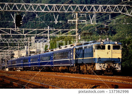 2007年 EF651124 號「快速月光」號列車運行於東海道本線山陽至高知段。 137362996