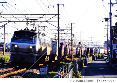 2007年,EF66132次貨櫃貨運列車在東海道本線運行 2007年,EF66132次貨櫃貨運列車在東海道本線運行 137362997