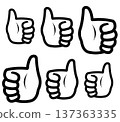 Simple hand sign icon 137363335