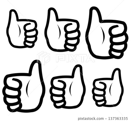 Simple hand sign icon 137363335