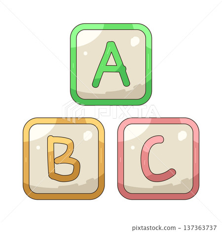 Illustration of ABC block Illustration of ABC block 137363737