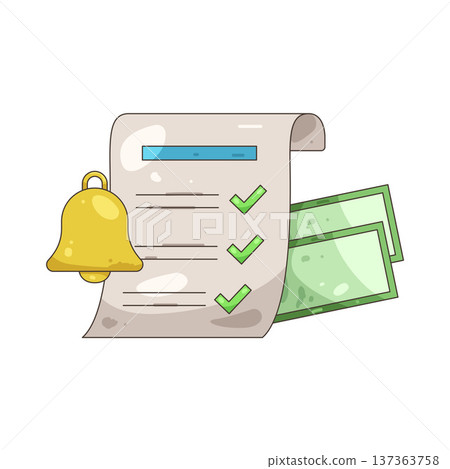 Illustration of salary report Illustration of salary report 137363758