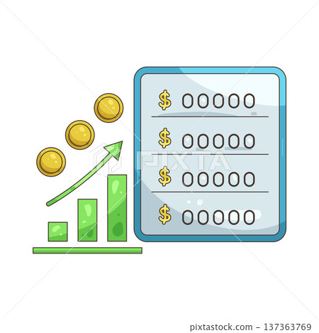 Illustration of Salary increase Illustration of Salary increase 137363769