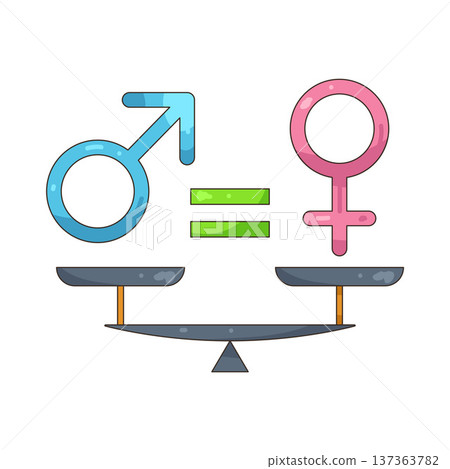 Illustration of Gender equality Illustration of Gender equality 137363782
