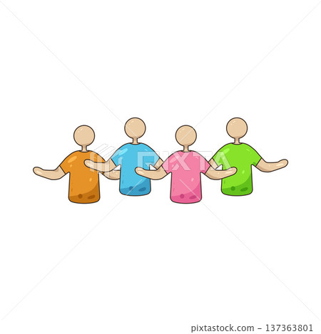 Illustration of diverse team Illustration of diverse team 137363801