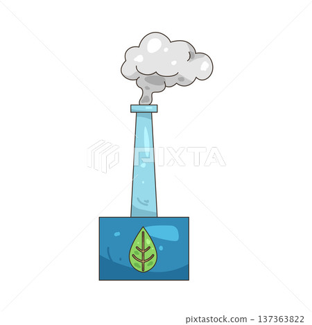 Illustration of green factory Illustration of green factory 137363822