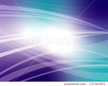 紫色和藍色交織的夢幻波浪抽象背景 137363951