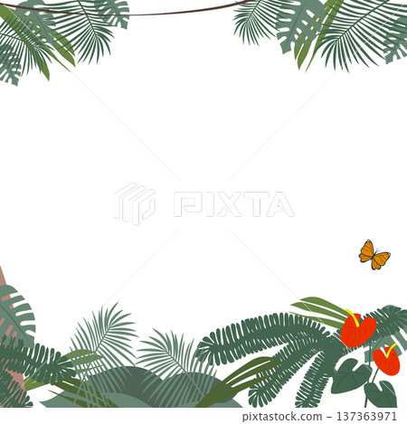 Jungle frame illustration Jungle frame illustration 137363971