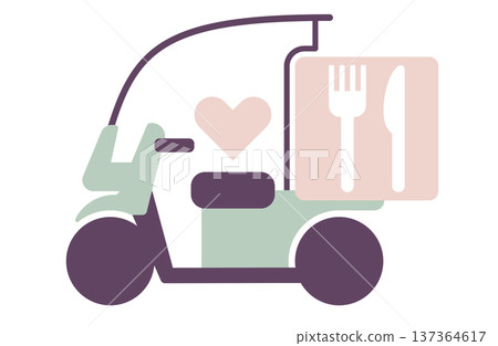 一輛顏色柔和的外帶自行車 137364617