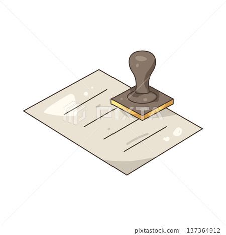 Illustration of regulation with stamp Illustration of regulation with stamp 137364912