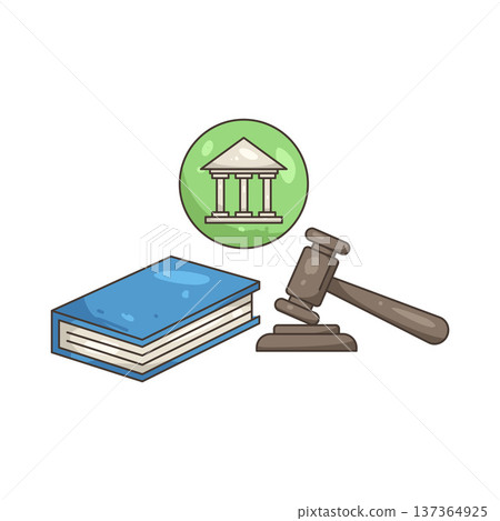 Illustration of law book 137364925