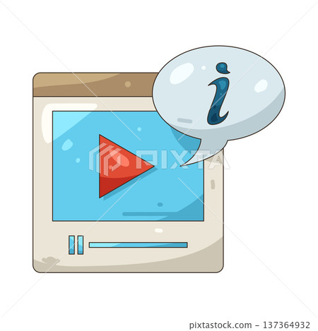 Illustration of information video Illustration of information video 137364932