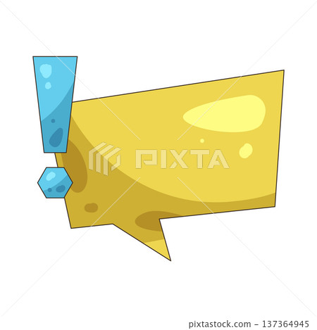 Illustration of speech bubble with an exclamation mark Illustration of speech bubble with an exclamation mark 137364945