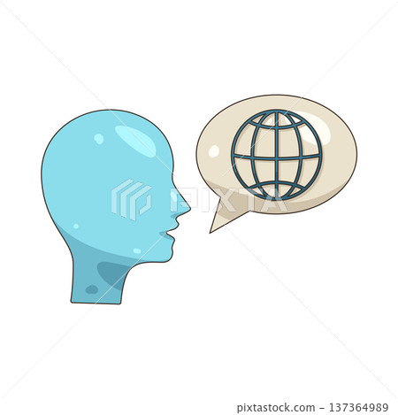 Illustration of talking Illustration of talking 137364989