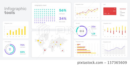 Colorful presentation templates elements. Vector infographics. Eps 10. 137365609