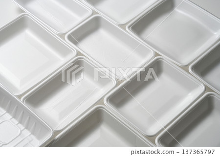 Food trays, foam trays Food trays, foam trays 137365797
