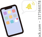 Smartphone notification image illustration material 137366078