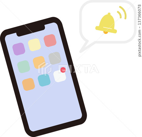 智慧型手機通知圖片插畫素材 智慧型手機通知圖片插畫素材 137366078