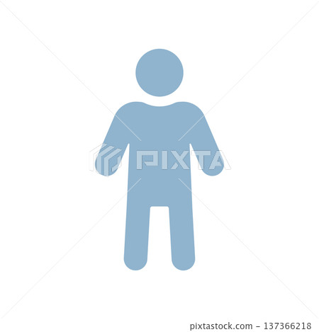 Simple illustration of a full-body person icon Simple illustration of a full-body person icon 137366218