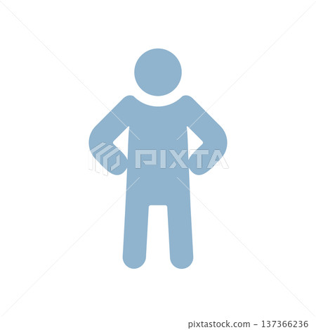 Icon of a person posing with their chest held high Icon of a person posing with their chest held high 137366236