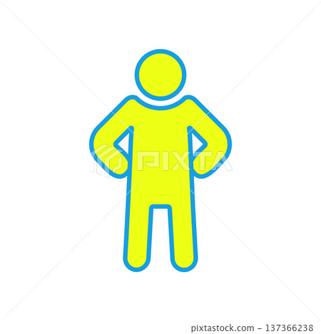 Icon of a person posing with their chest held high Icon of a person posing with their chest held high 137366238