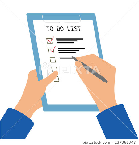 A scene where a to-do list is being filled out 137366348