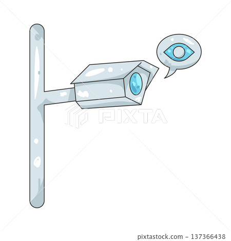 Illustration of surveillance camera 137366438