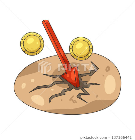 Illustration of Money loss 137366441