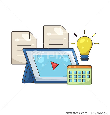 Illustration of video tutorial 137366442