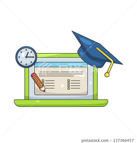 Illustration of Online education Illustration of Online education 137366457