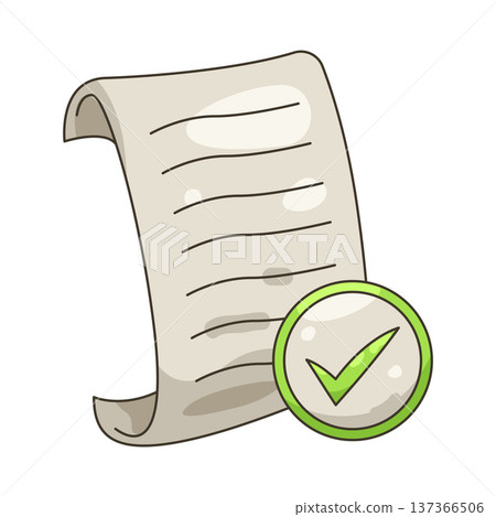 Illustration of approved file Illustration of approved file 137366506