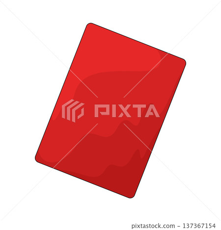 Illustration of Red Card Illustration of Red Card 137367154