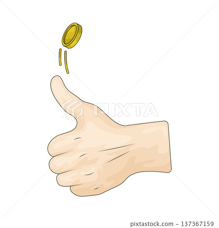 Illustration of Coin toss Illustration of Coin toss 137367159