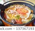 Yamanashi specialty hotpot dish with plenty of vegetables 137367193