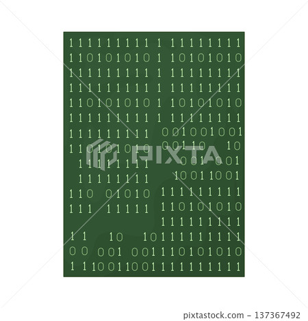 Illustration of Binary code 137367492