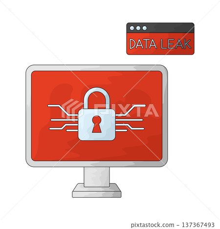 Illustration of Data Leak Illustration of Data Leak 137367493
